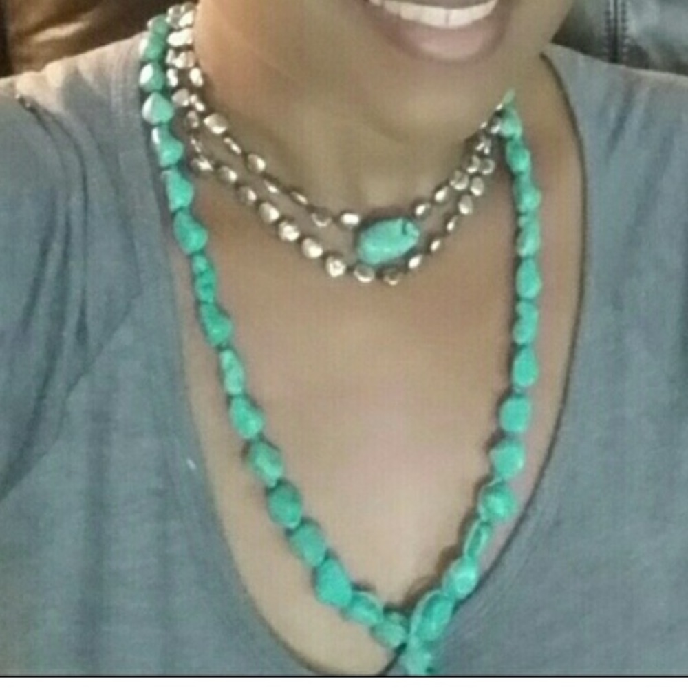Lucky Brand Turquoise Necklace Tassel